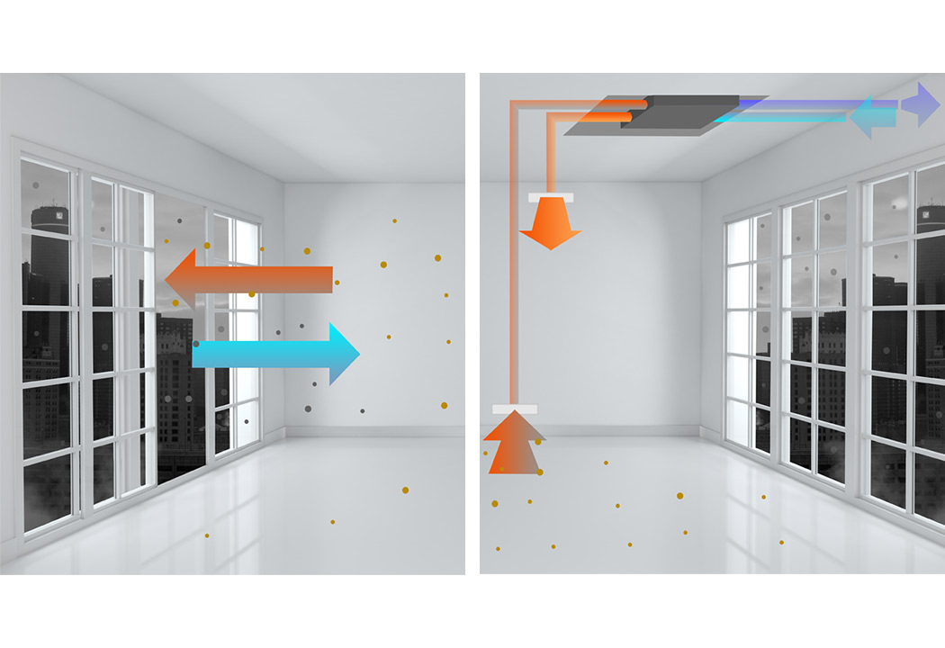 Natural ventilation versus controlled mechanical ventilation